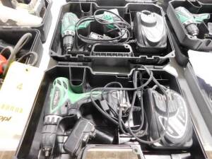 LOT: (2) Hitachi Cordless Screw Guns, with Chargers