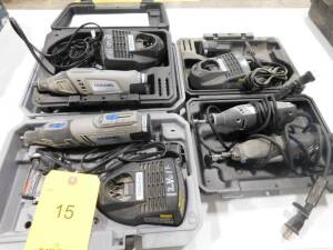 LOT: (4) Dremel Tools - (2) Cordless with Chargers & (2) Corded