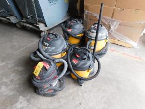 LOT: (5) Assorted Shop Vacuums