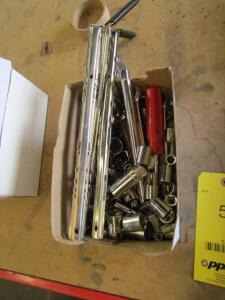 LOT: Sockets, Cutters, Assorted Tools in (1) Box