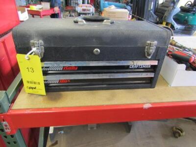 LOT: Craftsman Black 2-Drawer Tool Box, with Contents
