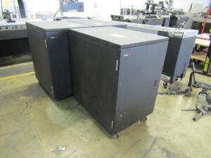 LOT: (3) Videojet Cheshire Model 4000 Ink Jet Marking Cabinets & Computer Drives