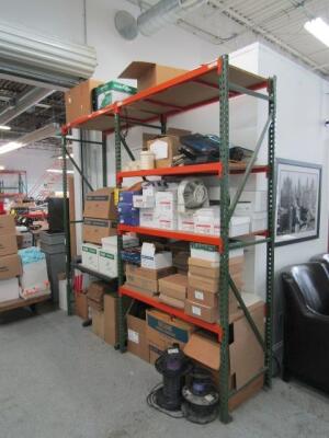 LOT: (1) 8 ft. 6 in. x 8 ft. & (1) 8 ft. x 10 ft. Shelf Units Includes Paper And Electrical Contents