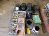 LOT: Assorted Welding Wire, Welding Helmets, Face Mask, Vise Clamp, etc. on (1) Skid