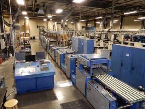 2005 Rotatek RK 320 20.5 in. Wide Web Offset Presses, 8 Unit With (6) 22 in. and (8) 28 in. Variable Cut Off Print Inserts, KTI LS 2150 Splicer, BCB Interstation UV Curing And 2 EOP UV Lamps, BST Inspection Cameras, BST Inspection Cameras, Mag Die, Hol