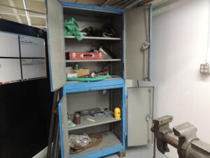 LOT: (2) Lyons Storage Cabinets W/ Misc. Welding Supplies