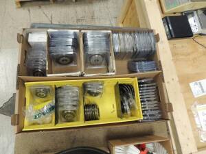 LOT: (102) Slitter and Perforation Wheels, RDP, Rk and Vip Micro, Score, Cylinder Brushes, Dampening and Form Roller Air Cylinders