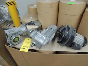 Palamides Accessories, Pallet of Paper Banding, Gear Reducer Moter, Blower, Power Adapter Box, Belts and Misc. Parts