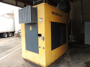 2003 Kaeser Hb 950 Pv Plus Central Vacuum Compressor, 200 HP S/N 1004, 56,833 Hours Indicated, W/ Standard Silencer Model L41g ( New Motor Bearings and Compressor From Kaeser 2 Years Ago )