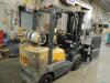 TCM LP Forklift Model FCG 25, 3200 lb.Cap, 189 in. Lift, 3 Stage Mast, S/N A47MOO994, 16,976 Hours Indicated, W/ Rightline Carton Clamp & Fork Bar Rotator W/ 4 in. x 42 in. Forks - 4