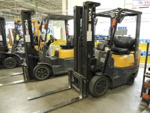 TCM LP Forklift Model FCG 15, 2350 lb.Cap, 189in. Lift, 3 Stage Mast, Side Shift, S/N A47A00618, 15,420 Hours Indicated, 4in.x 42in. Forks