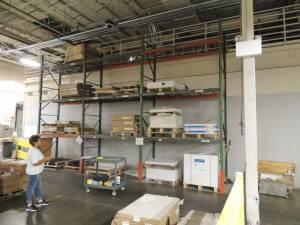 LOT: Pallet Racking 3 Sections 42in. x 8 ft. ( Teardrop F Punch )