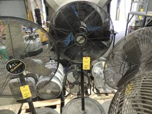LOT: (3) Air King High Velocity Pedistal Fans 24 in.