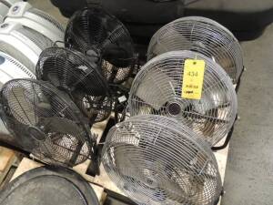 LOT: (6) Air King and Tpi Industrial 18 in. Floor Fans