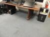 LOT: (2) Conference Tables, 1 Pesron Cubicle, Open Book Case, (9) Bevis Adjustable Height Tables W/ (36) Chairs - 2