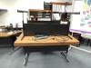 LOT: (2) Conference Tables, 1 Pesron Cubicle, Open Book Case, (9) Bevis Adjustable Height Tables W/ (36) Chairs - 4