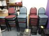 LOT: (2) Conference Tables, 1 Pesron Cubicle, Open Book Case, (9) Bevis Adjustable Height Tables W/ (36) Chairs - 7