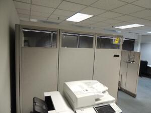 LOT: (3) 1 Person Cubicle, File Cabinet, Office Chair