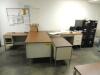 LOT: (4) Ofiice Desks Metal, (4) File Cabinets, Metal Cabinet, Work Table and Cabinet