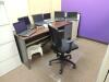 LOT: (4) Office Desks, (3) Open Book Cases, (2) File Cabinets, Electric Fireplace Wall Mount - 3
