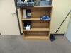 LOT: (4) Office Desks, (3) Open Book Cases, (2) File Cabinets, Electric Fireplace Wall Mount - 4