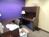 LOT: (4) Office Desks, (3) Open Book Cases, (2) File Cabinets, Electric Fireplace Wall Mount - 6
