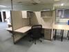 LOT: (2) 4 Person Cubicle and (1) Single Person Cubicle, (11) File Cabinets, (2) Book Racks, Office Chairs - 2