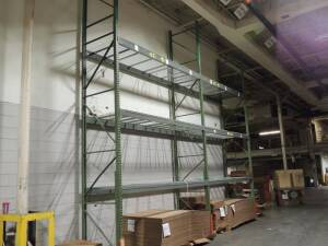 LOT: Pallet Racking 2 Sections 42in. x 11 ft. ( Teardrop F Punch )