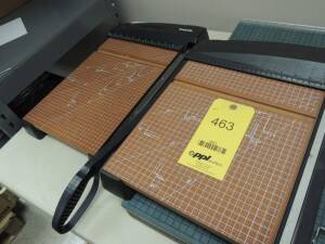 LOT: (2) X-Acto Commercial Grade Paper Cutter 12 in. x 12 in. and 12 in. x 15 in.