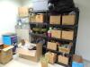 LOT: Holiday Decorations, Metal Storage Cabinet, Lateral and Metal 4 Drawer File Cabinets, Shelving Units Wood and Plastic