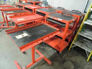 LOT: (2) U-Line Work Tablet Carts and Stand