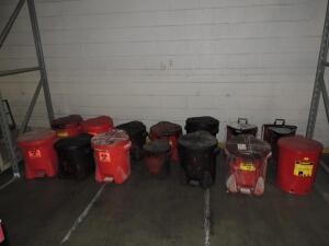 LOT: (12) Justrite and Eagle Oily Waste Cans